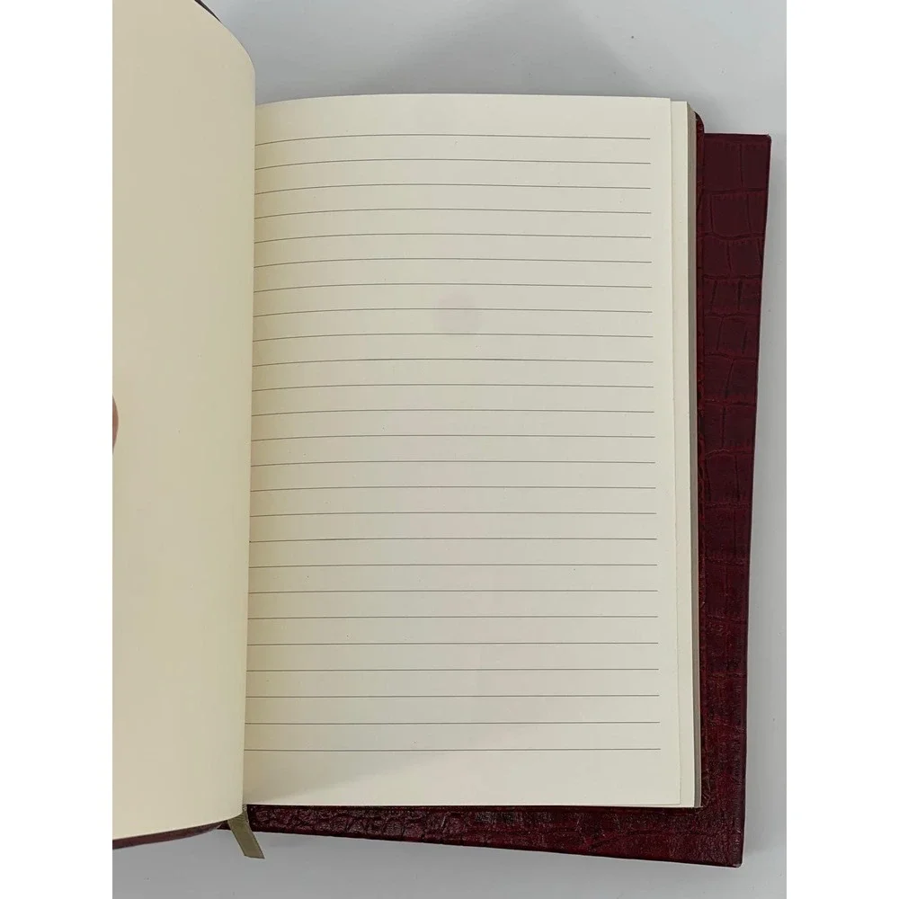 Vintage Neiman Marcus Photo Album & Address Book Red Croc Set New